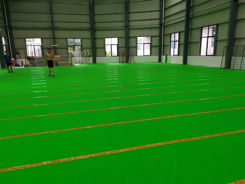福建泉州恒發鞋業籃球場運動木地板施工案例