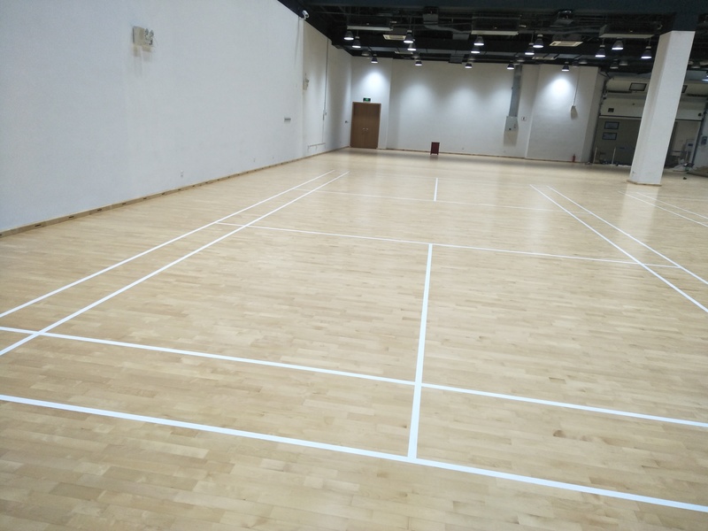 上海鋪東區寧橋路669號籃球館楓樺A級板安裝案例