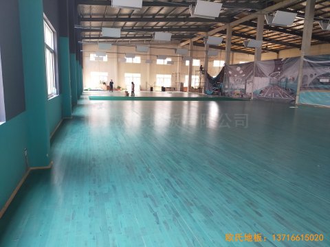 紹興柯橋群賢198文創園體育地板鋪設案